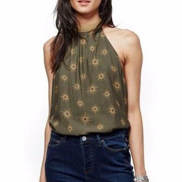 Free People Tops - Free People through  the night halter tank top.